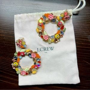 JCrew floral wreath earrings